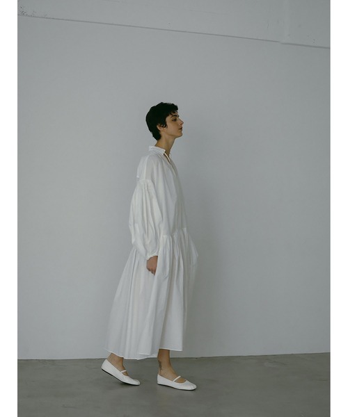 セール】スモッキングギャザーワンピース（シャツワンピース