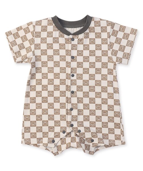 Ampersand（アンパサンド）の「総柄バラエティロンパス（ロンパース・キッズ・ブルー/ベージュ/パープル/アイボリー・80/70/60）」の3枚目の写真