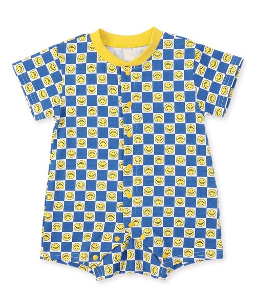 Ampersand（アンパサンド）の「総柄バラエティロンパス（ロンパース・キッズ・ブルー/ベージュ/パープル/アイボリー・80/70/60）」の4枚目の写真