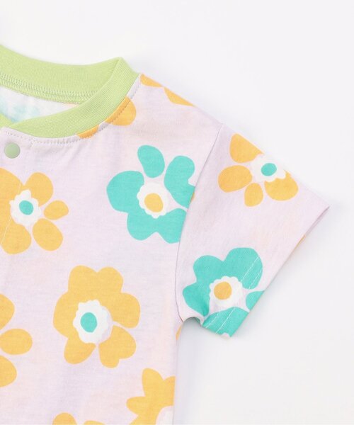 Ampersand（アンパサンド）の「総柄バラエティロンパス（ロンパース・キッズ・ブルー/ベージュ/パープル/アイボリー・80/70/60）」の10枚目の写真