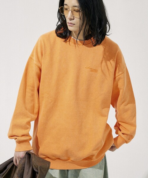 NAUTICA（ノーティカ）の「NAUTICA/ノーティカ Bleach Washed Hidden Logo Crewneck Sweatshirt/ブリーチ ウォッシュド ヒドゥンロゴ クルーネック スウェットシャツ（スウェット・メンズ・ブラック/サンドベージュ/ネイビー/オレンジ・SMALL/MEDIUM/LARGE/X-LARGE）」の4枚目の写真