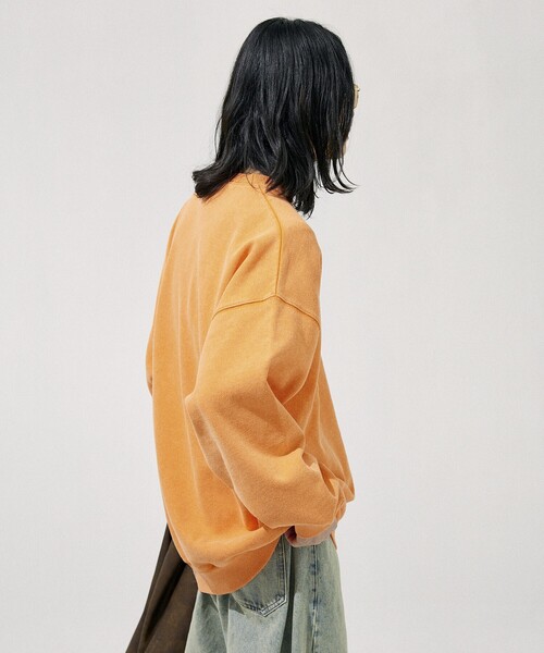 NAUTICA（ノーティカ）の「NAUTICA/ノーティカ Bleach Washed Hidden Logo Crewneck Sweatshirt/ブリーチ ウォッシュド ヒドゥンロゴ クルーネック スウェットシャツ（スウェット・メンズ・ブラック/サンドベージュ/ネイビー/オレンジ・SMALL/MEDIUM/LARGE/X-LARGE）」の11枚目の写真