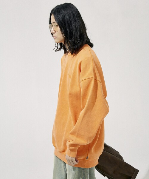 NAUTICA（ノーティカ）の「NAUTICA/ノーティカ Bleach Washed Hidden Logo Crewneck Sweatshirt/ブリーチ ウォッシュド ヒドゥンロゴ クルーネック スウェットシャツ（スウェット・メンズ・ブラック/サンドベージュ/ネイビー/オレンジ・SMALL/MEDIUM/LARGE/X-LARGE）」の10枚目の写真