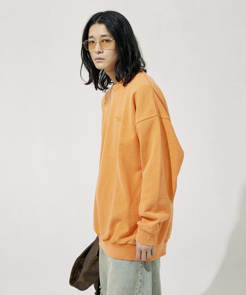 NAUTICA（ノーティカ）の「NAUTICA/ノーティカ Bleach Washed Hidden Logo Crewneck Sweatshirt/ブリーチ ウォッシュド ヒドゥンロゴ クルーネック スウェットシャツ（スウェット・メンズ・ブラック/サンドベージュ/ネイビー/オレンジ・SMALL/MEDIUM/LARGE/X-LARGE）」の9枚目の写真