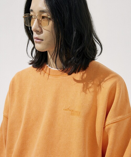 NAUTICA（ノーティカ）の「NAUTICA/ノーティカ Bleach Washed Hidden Logo Crewneck Sweatshirt/ブリーチ ウォッシュド ヒドゥンロゴ クルーネック スウェットシャツ（スウェット・メンズ・ブラック/サンドベージュ/ネイビー/オレンジ・SMALL/MEDIUM/LARGE/X-LARGE）」の5枚目の写真