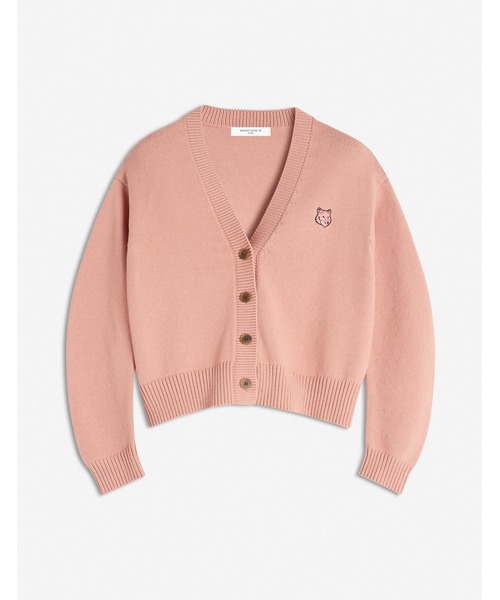Maison Kitsune(メゾンキツネ)の「BOLD FOX HEAD PATCH COMFORT CARDIGAN(カーディガン/ボレロ・レディース・ピンクベージュ・XS/S/M/L/XL)」の1枚目の写真