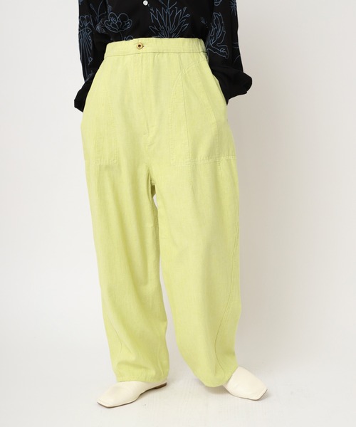 URCH RNA(アーチ アールエヌエー)の「R4302 リネンレーヨンコックパンツ(その他パンツ・レディース・ネイビー/ライム/ナチュラル・FREE)」の1枚目の写真
