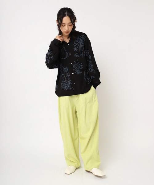 URCH RNA(アーチ アールエヌエー)の「R4302 リネンレーヨンコックパンツ(その他パンツ・レディース・ネイビー/ライム/ナチュラル・FREE)」の17枚目の写真