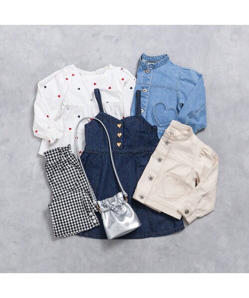 apres les cours（アプレレクール）の「ハートモチーフ巾着ポシェット（ショルダーバッグ・キッズ・アイボリー/シルバー・FREE）」の10枚目の写真