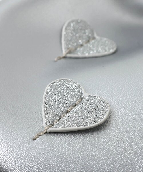 apres les cours（アプレレクール）の「ハートモチーフ巾着ポシェット（ショルダーバッグ・キッズ・アイボリー/シルバー・FREE）」の20枚目の写真