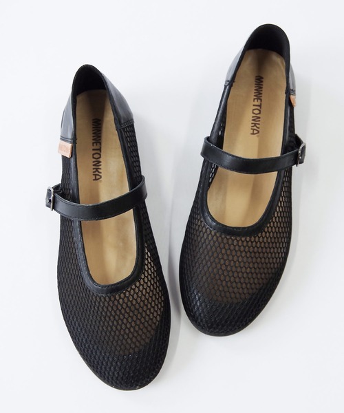 Minnetonka(ミネトンカ)の「【MINNETONKA/ミネトンカ】 メッシュメリージェーンフラットシューズ 25M01(パンプス・レディース・ブラック/シルバー/ダークブラウン/ゴールド・6/8/9/5/7)」の10枚目の写真