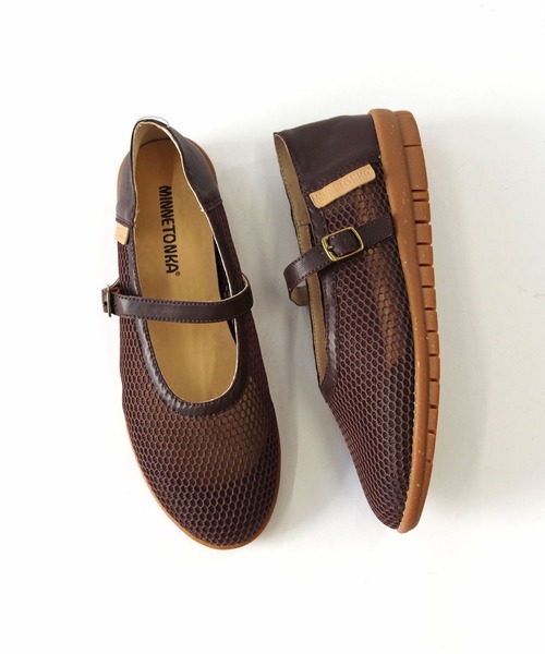 Minnetonka（ミネトンカ）の「【MINNETONKA/ミネトンカ】 メッシュメリージェーンフラットシューズ 25M01（パンプス・レディース・ブラック/シルバー/ダークブラウン/ゴールド・6/8/9/5/7）」の22枚目の写真