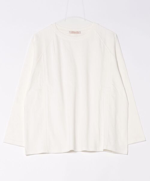 BANICO(バニコ)の「ラグランスリーブコットンロングTシャツ(Tシャツ/カットソー・レディース・ホワイト/ダークグレー・FREE)」の15枚目の写真
