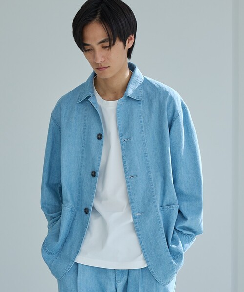 THE SHOP TK （ザ ショップ ティーケー ）の「綿麻デニムカバーオール