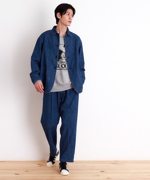 THE SHOP TK （ザ ショップ ティーケー ）の「綿麻デニムカバーオール