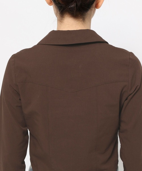 3.3 Field Trip (3.3フィールドトリップ)の「3.3 Field Trip/ウエスタン編み上げシャツ(シャツ/ブラウス・レディース・ピンク/ブラウン・FREE)」の3枚目の写真