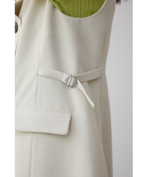 AZUL by moussy(アズールバイマウジー)の「Aラインミディ丈ジレ(ベスト・レディース・ライトベージュ/ブラック・FREE)」の20枚目の写真