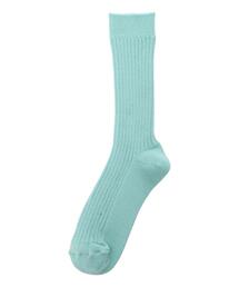 【リネン混】ロングリブソックス