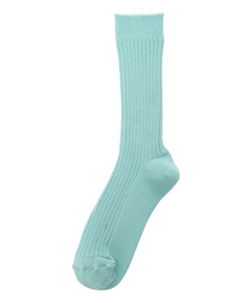 Samansa Mos2（サマンサ モスモス）の「【リネン混】ロングリブソックス（ソックス/靴下・レディース・ピンク/ベージュ/ミント・F）」の4枚目の写真