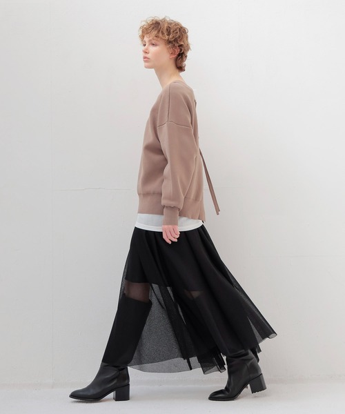 DRESSLAVE(ドレスレイブ)の「bright amunzen tulle long skirt(ブライトアムンゼンチュールロングスカート)(スカート・レディース・ホワイト/ブラック・38)」の8枚目の写真