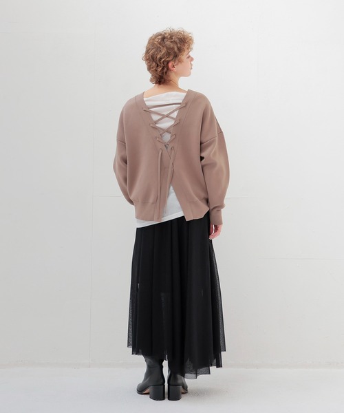 DRESSLAVE(ドレスレイブ)の「bright amunzen tulle long skirt(ブライトアムンゼンチュールロングスカート)(スカート・レディース・ホワイト/ブラック・38)」の9枚目の写真
