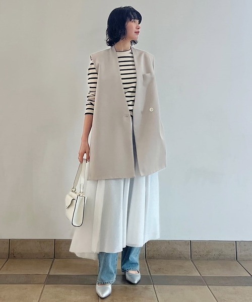 DRESSLAVE(ドレスレイブ)の「bright amunzen tulle long skirt(ブライトアムンゼンチュールロングスカート)(スカート・レディース・ホワイト/ブラック・38)」の16枚目の写真