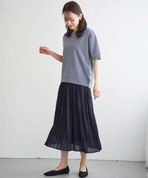 ラメパフプルオーバープリーツスカートセット