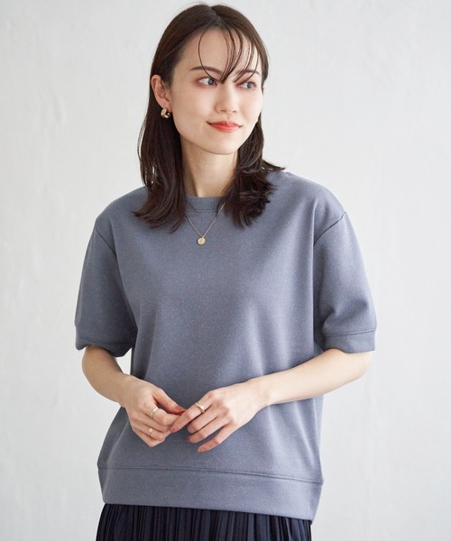 ikka(イッカ)の「ラメパフプルオーバープリーツスカートセット(ワンピース・レディース・オフホワイト/ブルー/ブラック・S/M/L)」の12枚目の写真