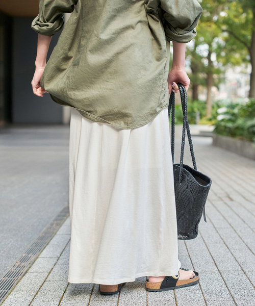 Spick & Span（スピックアンドスパン）の「Urake Flare SK / 裏毛フレアスカート（スカート・レディース・アイボリー/ブラック・36/38）」の20枚目の写真