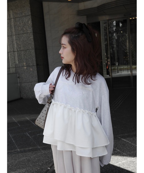 tシャツ peplum cutsew レディース peplum cutsew（Tシャツ/カットソー）｜jumelle（ジュメロ）の