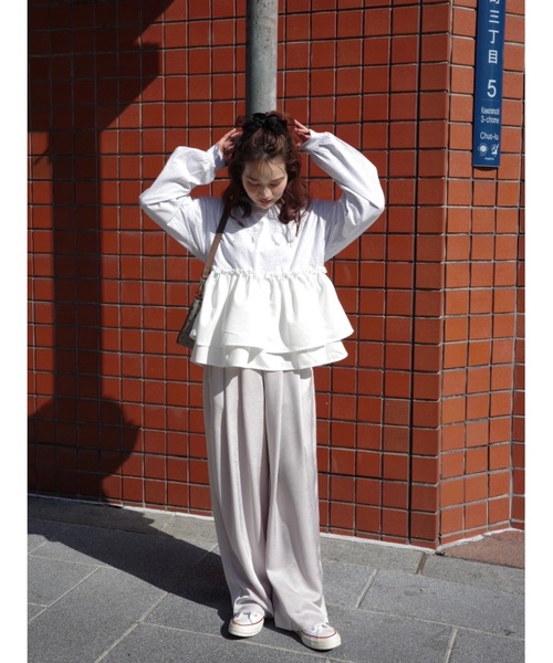 tシャツ peplum cutsew レディース peplum cutsew（Tシャツ/カットソー）｜jumelle（ジュメロ）の