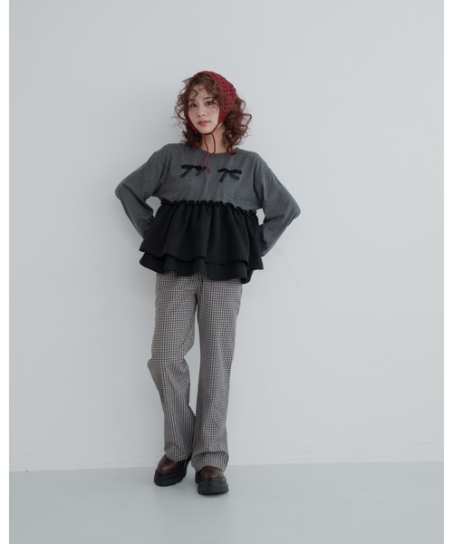 tシャツ peplum cutsew レディース peplum cutsew（Tシャツ/カットソー）｜jumelle（ジュメロ）の