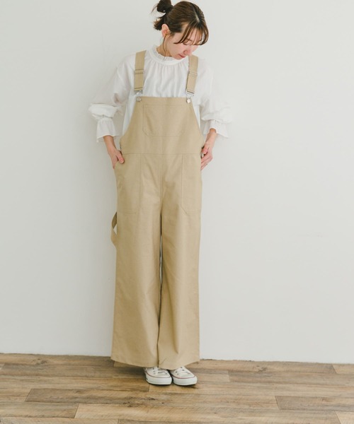 r_sato リネンサロペット 追加予約》タンクトップ付きリネンサロペット