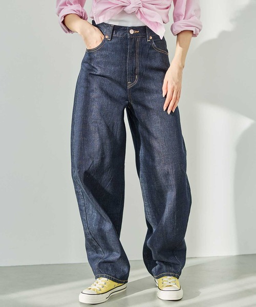 EDWIN×ETRETOKYO ベルテッドワイドデニムパンツブルー M 即完品 EDWIN×ETRETOKYO ベルテッドワイドデニムパンツブルー M 即完品 ETRE