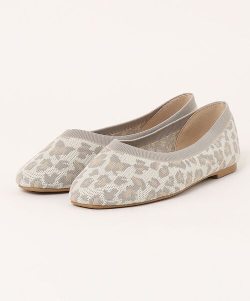 and it_（アンドイット）の「レオパード柄ニットパンプス（パンプス・レディース・ブラウン/グレー/ナチュラル・M/L）」の3枚目の写真