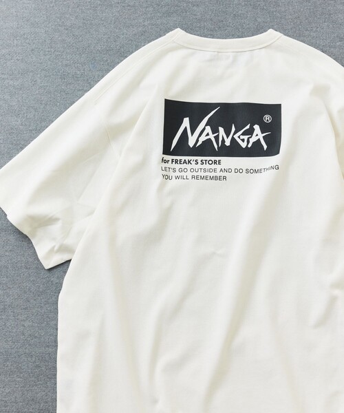 NANGA（ナンガ）の「NANGA × FREAK'S STORE/ナンガ × フリークスストア 別注 刺繍 ECO HYBRID LOGO TEE エコハイブリッド ルーズフィット ロゴ 刺繍Tシャツ（Tシャツ/カットソー・メンズ・ブラック/グレー/ホワイト・MEDIUM/LARGE）」の11枚目の写真