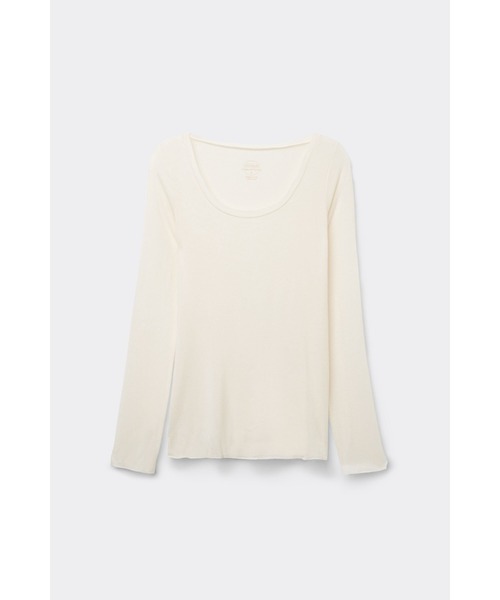 Intimissimi(インティミッシミ)の「Ultralight モダール&カシミヤ スクープネック ロングスリーブ ニット(ニット/セーター・レディース・アイボリー/ブラック/オートミール・S/M/L)」の7枚目の写真