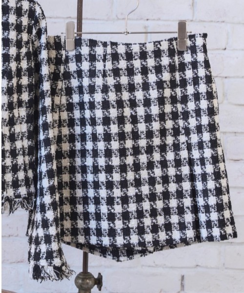 Meline M(メリンエム)の「Tweed Skort ツイードスカパン(その他パンツ・レディース・ホワイト系その他/ブラック×ホワイト・FREE)」の15枚目の写真