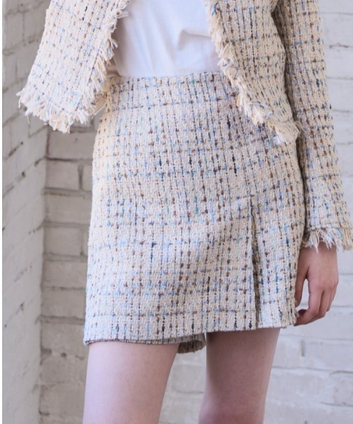 Meline M(メリンエム)の「Tweed Skort ツイードスカパン(その他パンツ・レディース・ホワイト系その他/ブラック×ホワイト・FREE)」の17枚目の写真