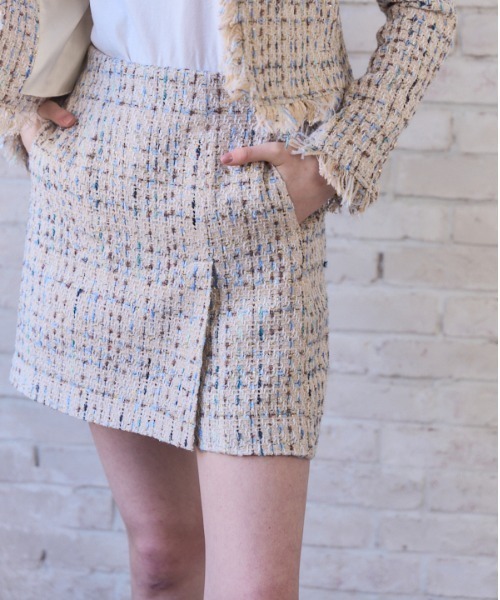 Meline M(メリンエム)の「Tweed Skort ツイードスカパン(その他パンツ・レディース・ホワイト系その他/ブラック×ホワイト・FREE)」の16枚目の写真