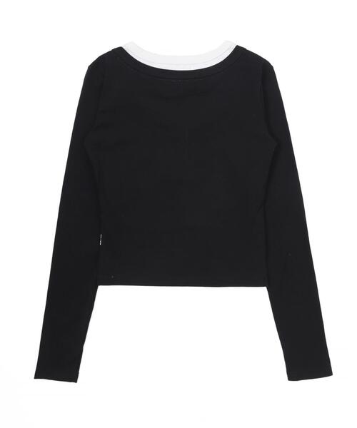 dispark（ディスパーク）の「DISPARK/ハトメネックデザイントップス（Tシャツ/カットソー・レディース・ブラック/ブラウン・FREE）」の14枚目の写真