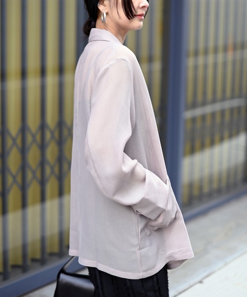 Marient（マリエント）の「メッシュダブルJK（テーラードジャケット・レディース・ブラック/ベージュ・FREE）」の8枚目の写真