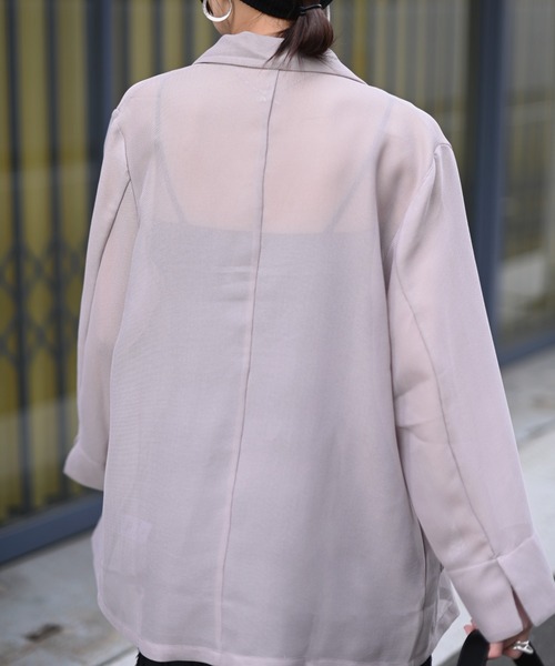 Marient（マリエント）の「メッシュダブルJK（テーラードジャケット・レディース・ブラック/ベージュ・FREE）」の6枚目の写真