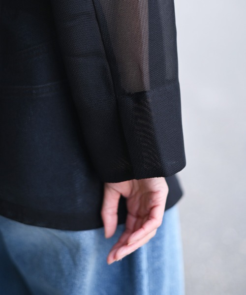 Marient（マリエント）の「メッシュダブルJK（テーラードジャケット・レディース・ブラック/ベージュ・FREE）」の19枚目の写真