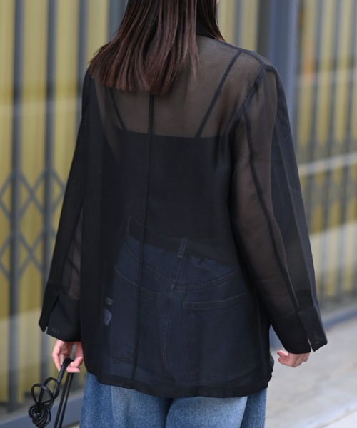 Marient（マリエント）の「メッシュダブルJK（テーラードジャケット・レディース・ブラック/ベージュ・FREE）」の18枚目の写真