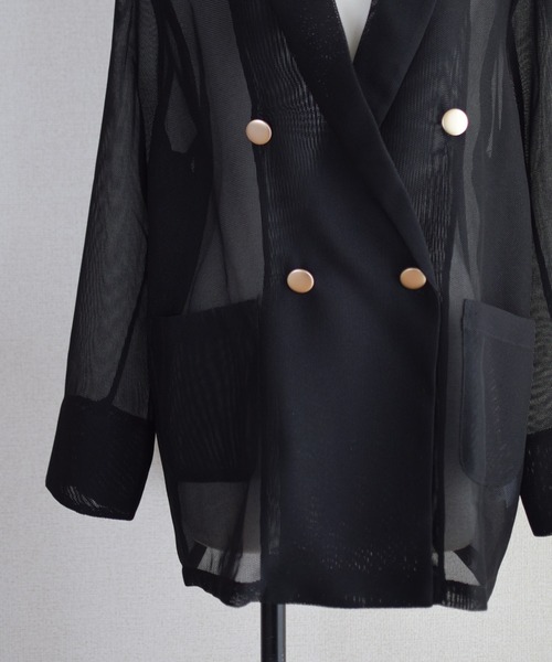Marient（マリエント）の「メッシュダブルJK（テーラードジャケット・レディース・ブラック/ベージュ・FREE）」の13枚目の写真