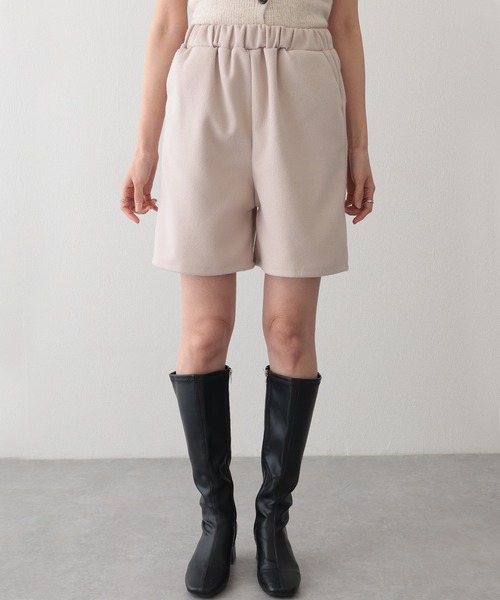 Lace Ladies(レースレディース)の「ウールライク ハイウエスト ショート パンツ(その他パンツ・レディース・ベージュ/ブラック・S/M/XL)」の7枚目の写真