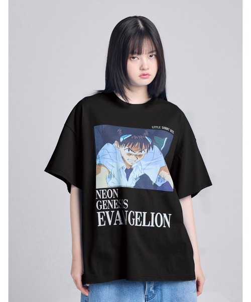 Little sunny bite(リトルサニーバイト)の「/evangelion x little sunny bite / big tee(Tシャツ/カットソー・メンズ・ブラック/ブルー/ホワイト・MEDIUM/SMALL)」の1枚目の写真