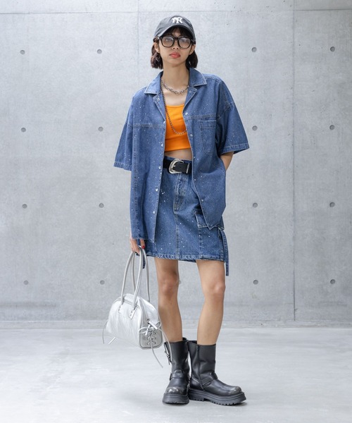 PAGEBOY（ページボーイ）の「スクエアデニムカイキンシャツ（シャツ/ブラウス・レディース・ブルー/ブラック/ホワイト・FREE）」の21枚目の写真