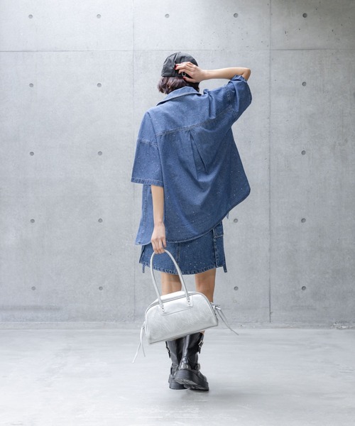 PAGEBOY（ページボーイ）の「スクエアデニムカイキンシャツ（シャツ/ブラウス・レディース・ブルー/ブラック/ホワイト・FREE）」の19枚目の写真